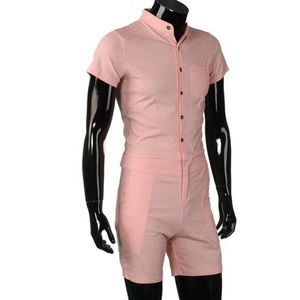 Mens pink Romper size medium